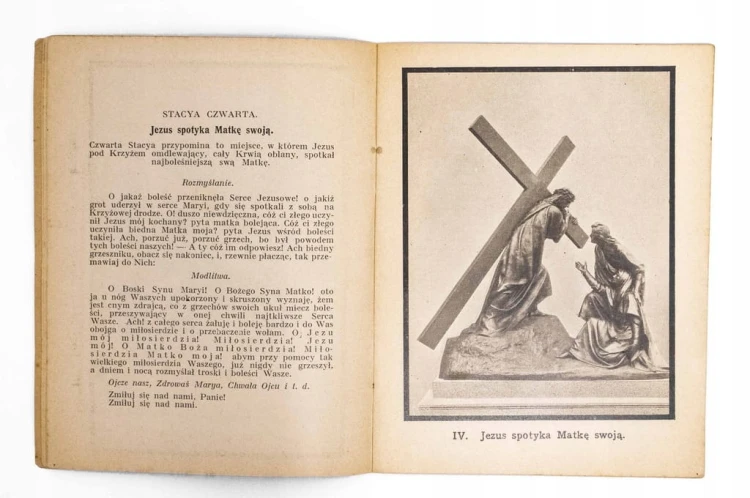 STARA KSIĄŻKA STACJE MĘKI PAŃSKIEJ, PAMIĄTKA Z CZĘSTOCHOWY 1913