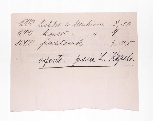 STARY RACHUNEK - W. PIECHOWIAK, DESTYLACJA I FABRYKA LIKIERÓW, POZNAŃ 191?