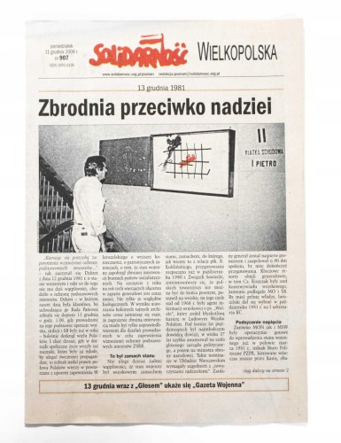 GAZETA SOLIDARNOŚĆ WIELKOPOLSKA, ZBRODNIA PRZECIWKO NADZIEI 1981 (2006)