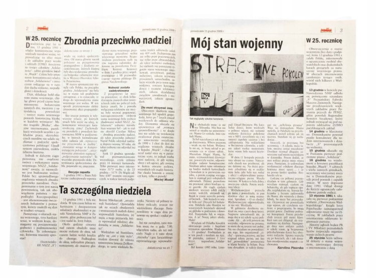 GAZETA SOLIDARNOŚĆ WIELKOPOLSKA, ZBRODNIA PRZECIWKO NADZIEI 1981 (2006)