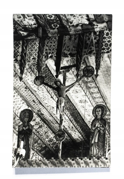 STARA FOTOGRAFIA - KOŚCIÓŁ, JEZUS CHRUSTUS 1968