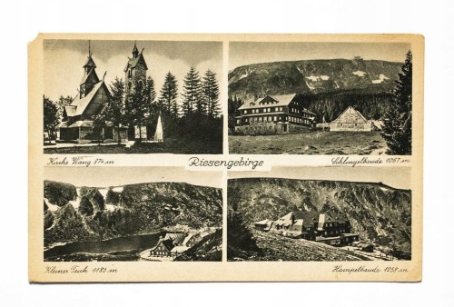 KARKONOSZE - KARPACZ, ŚWIĄTYNIA WANG, JEZIORO, GÓRY II RP