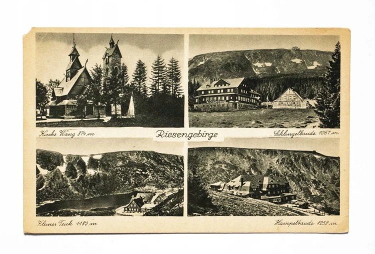 KARKONOSZE - KARPACZ, ŚWIĄTYNIA WANG, JEZIORO, GÓRY II RP