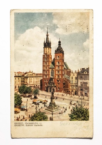 KRAKÓW - RYNEK, KOŚCIÓŁ MARIACKI pocz. XX w.