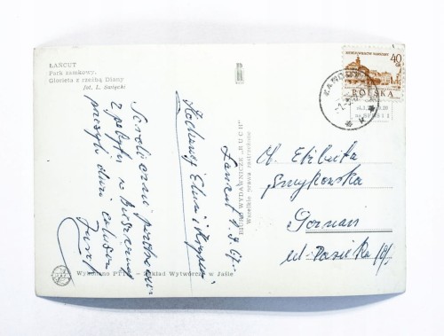 ŁAŃCUT - PARK ZAMKOWY, GLORIETA Z RZEŹBĄ DIANY 1967
