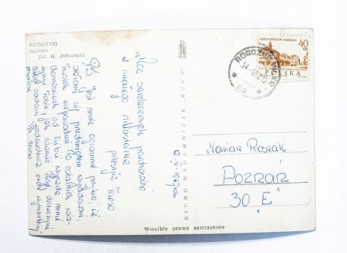 ROGOŹNO - JEZIORO 1967
