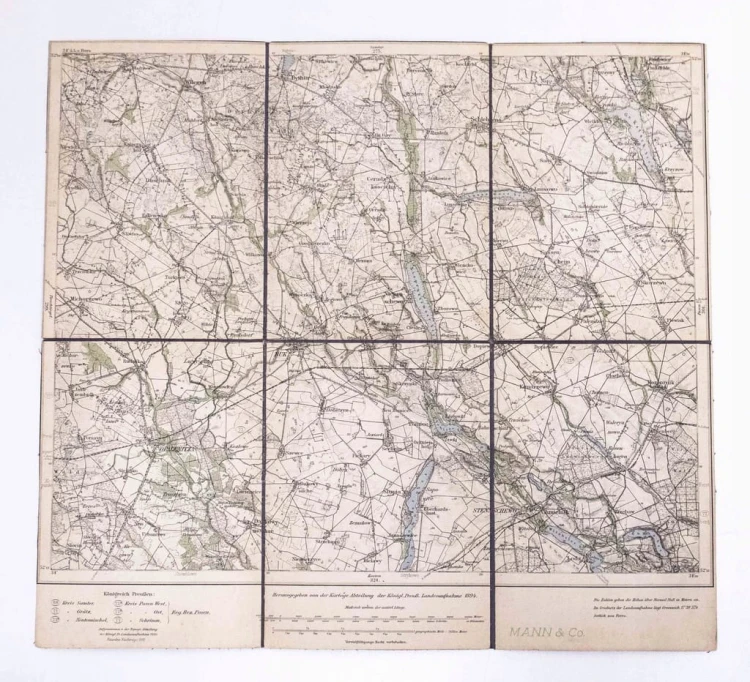 STARA MAPA - WOJ. WIELKOPOLSKIE, BUK, KOMORNIKI, OPALENICA I OKOLICE 1911