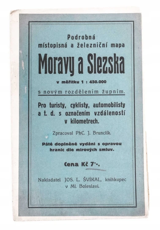 STARA MAPA, KRAJ MORAWSKO - ŚLĄSKI, pocz. XX w.