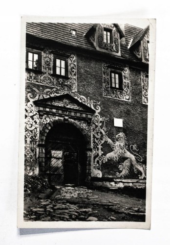 WAŁBRZYCH - PORTAL ZAMKU GRODNO W ZAGÓRZU ŚLĄSKIM 1951
