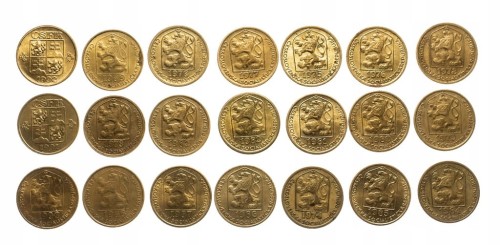 Czechosłowacja, zestaw 20 halerzy 1972-1992 (21 szt.)