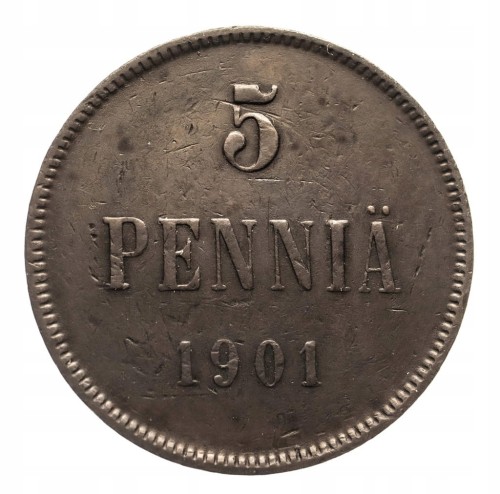 Finlandia, Mikołaj II (1895-1917), 5 pennia 1901