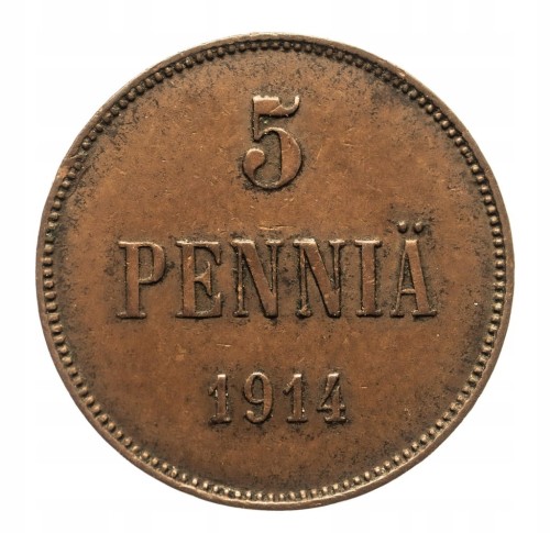 Finlandia, Mikołaj II (1895-1917), 5 pennia 1914