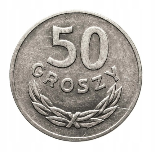Polska, PRL (1945-1989), 50 groszy 1949, aluminium