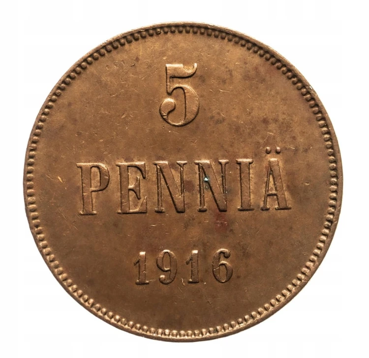 Finlandia, Mikołaj II (1895-1917), 5 pennia 1916