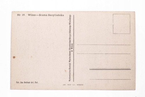 WILNO - BRAMA BAZYLIAŃSKA II RP