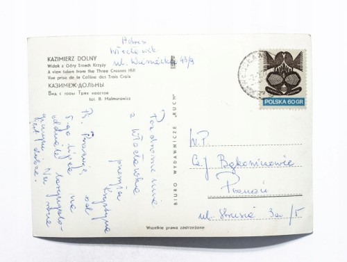 KAZIMIERZ DOLNY - WIDOK Z GÓRY TRZECH KRZYŻY 1974