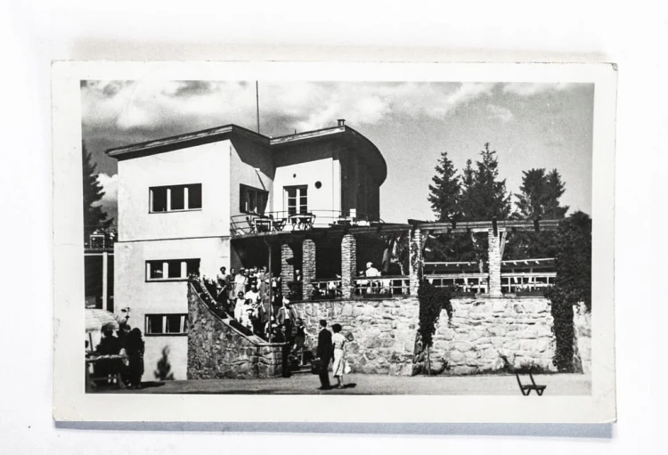 KRYNICA - STACJA KOLEJKI LINOWEJ NA PARKOWEJ GÓRZE 1956
