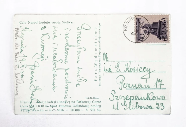 KRYNICA - STACJA KOLEJKI LINOWEJ NA PARKOWEJ GÓRZE 1956