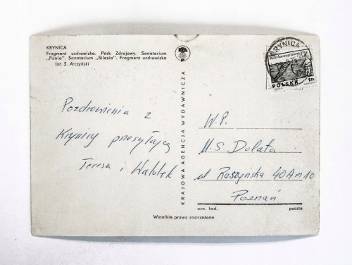 KRYNICA - UZDROWISKO, PARK ZDROJOWY, SANATORIUM PATRIA I SILESIA 1975
