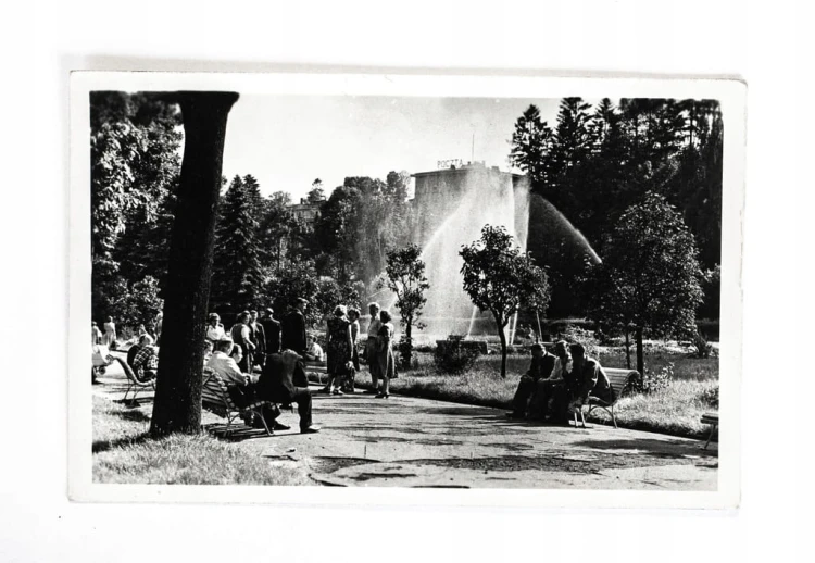 KRYNICA - PARK, FONTANNA 1954