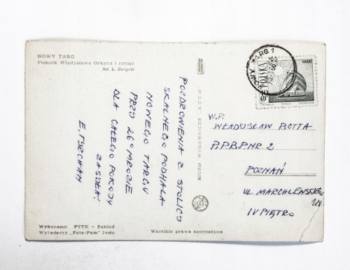 NOWY TARG - POMNIK WŁADYSŁAWA ORKANA, RATUSZ 1966