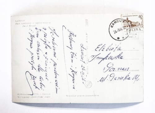 ŁAŃCUT - PARK ZAMKOWY, OGRÓD RÓŻANY 1966