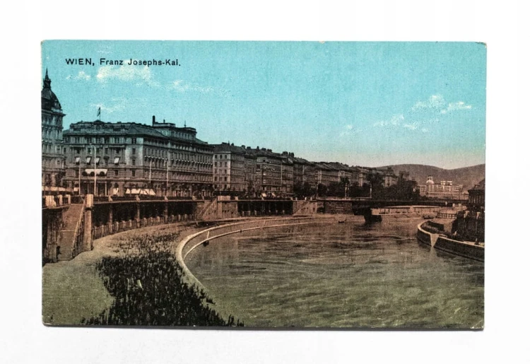 STARA POCZTÓWKA - AUSTRIA, WIEDEŃ, FRANZ JOSEPH KAI