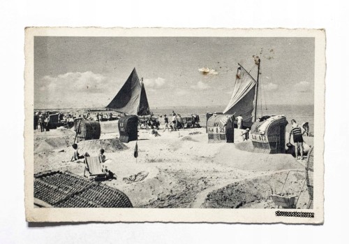 MIĘDZYZDROJE - PLAŻA, KOSZE PLAŻOWE, MORZE II RP