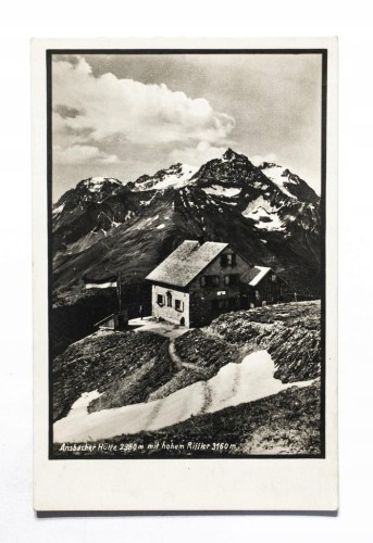 STARA POCZTÓWKA - AUSTRIA, SCHRONISKO ANSBACHER HUTTE