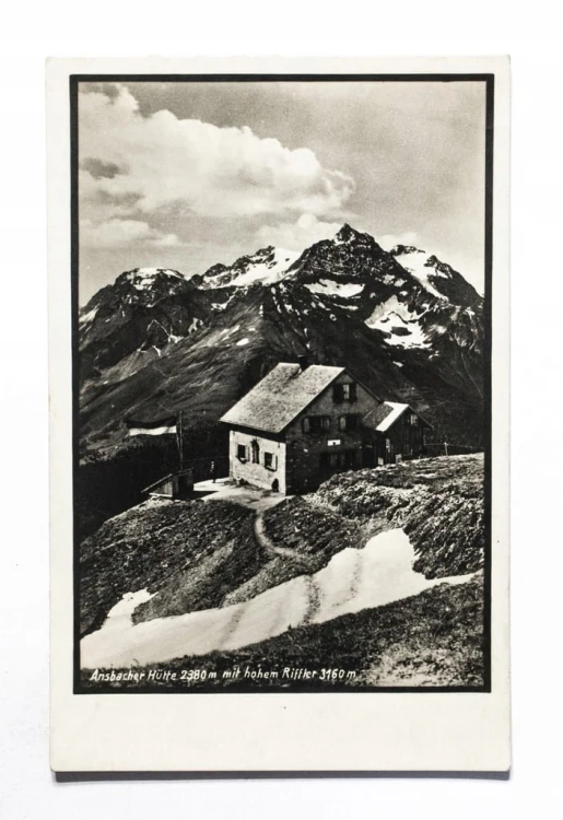 STARA POCZTÓWKA - AUSTRIA, SCHRONISKO ANSBACHER HUTTE