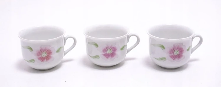 ZESTAW STARYCH FILIŻANEK PORCELANOWYCH KAROLINA