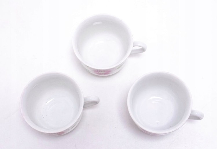 ZESTAW STARYCH FILIŻANEK PORCELANOWYCH KAROLINA