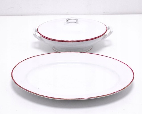 ZESTAW STAREJ PORCELANY BAVARIA: WAZA + PÓŁMISEK