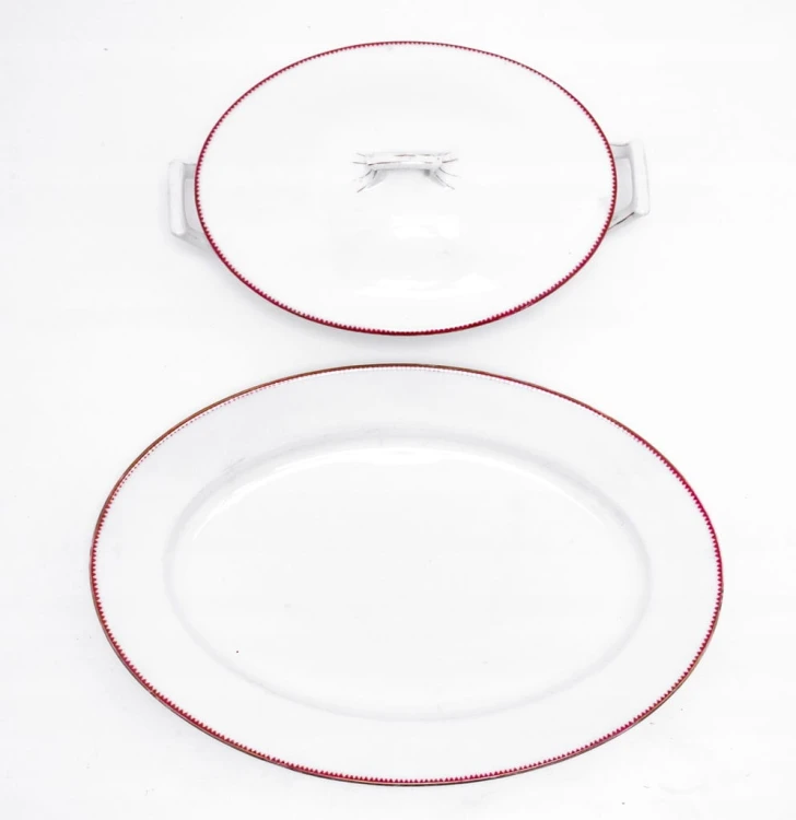 ZESTAW STAREJ PORCELANY BAVARIA: WAZA + PÓŁMISEK