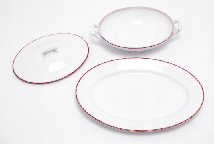 ZESTAW STAREJ PORCELANY BAVARIA: WAZA + PÓŁMISEK