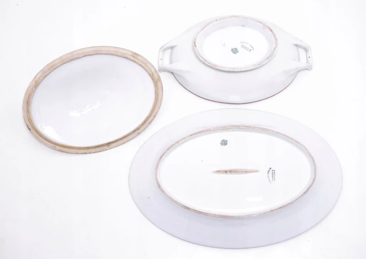 ZESTAW STAREJ PORCELANY BAVARIA: WAZA + PÓŁMISEK