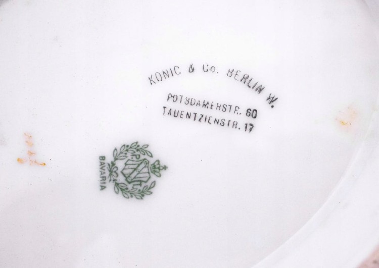 ZESTAW STAREJ PORCELANY BAVARIA: WAZA + PÓŁMISEK