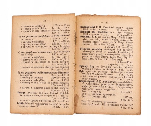 STARY KATALOG DZIEŁ KSIĘGARNII KATOLICKIEJ, POZNAŃ XIX / XX w.