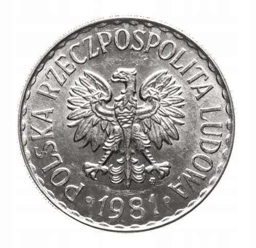 Polska, PRL 1944-1989, 1 złoty 1981