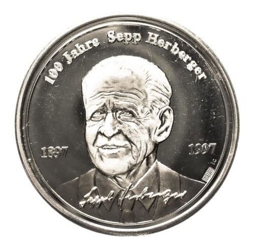 Niemcy, medal, piłka nożna, 100 Lat Urodzin - Sepp Herberger, 1997