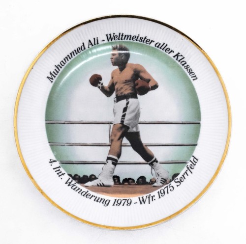 STARY NIEMIECKI TALERZ PORCELANOWY - MUHAMMED ALI