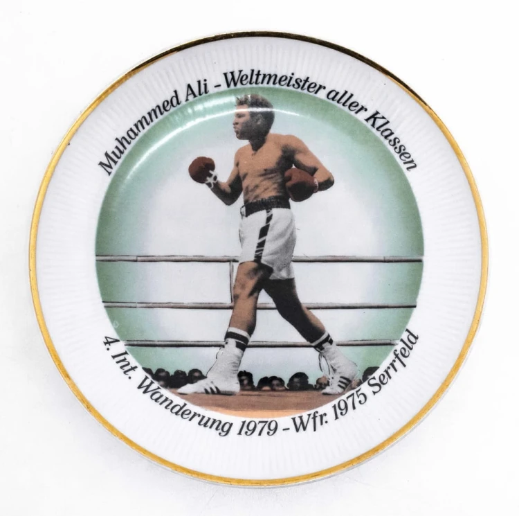 STARY NIEMIECKI TALERZ PORCELANOWY - MUHAMMED ALI