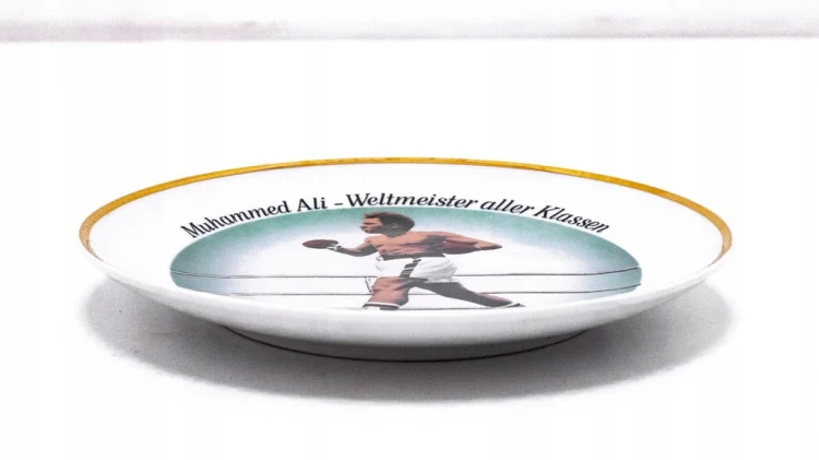 STARY NIEMIECKI TALERZ PORCELANOWY - MUHAMMED ALI